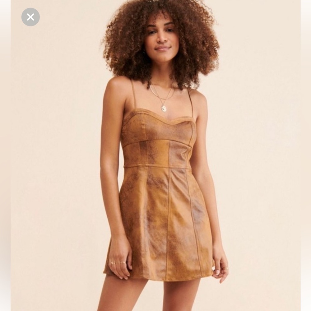 Veronica Faux Suede Mini Dress M